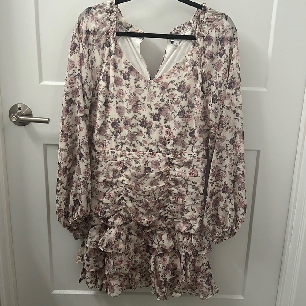 She + Sky Lilac Floral Dress